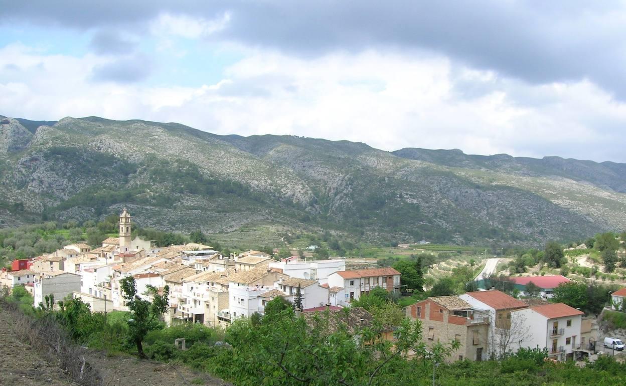 Vista general de Vall de Gallinera. 