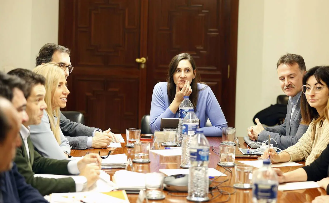 Una reunión de la comisión de investigación.