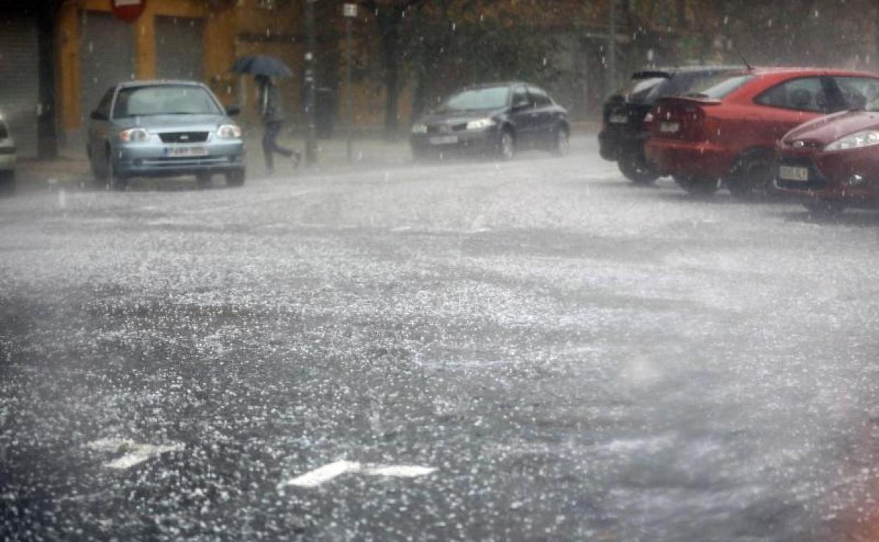 La granizada que ha caído en Valencia.