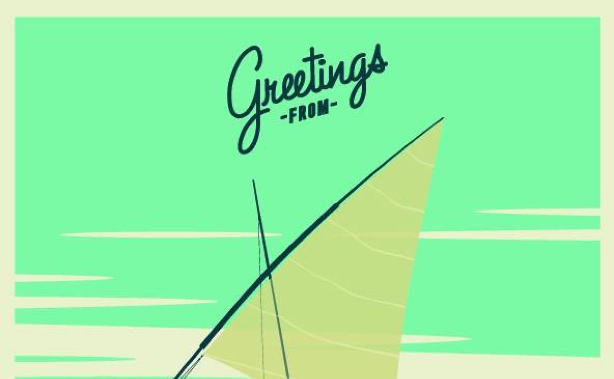 Postal diseñada por Virginia Lorente. 