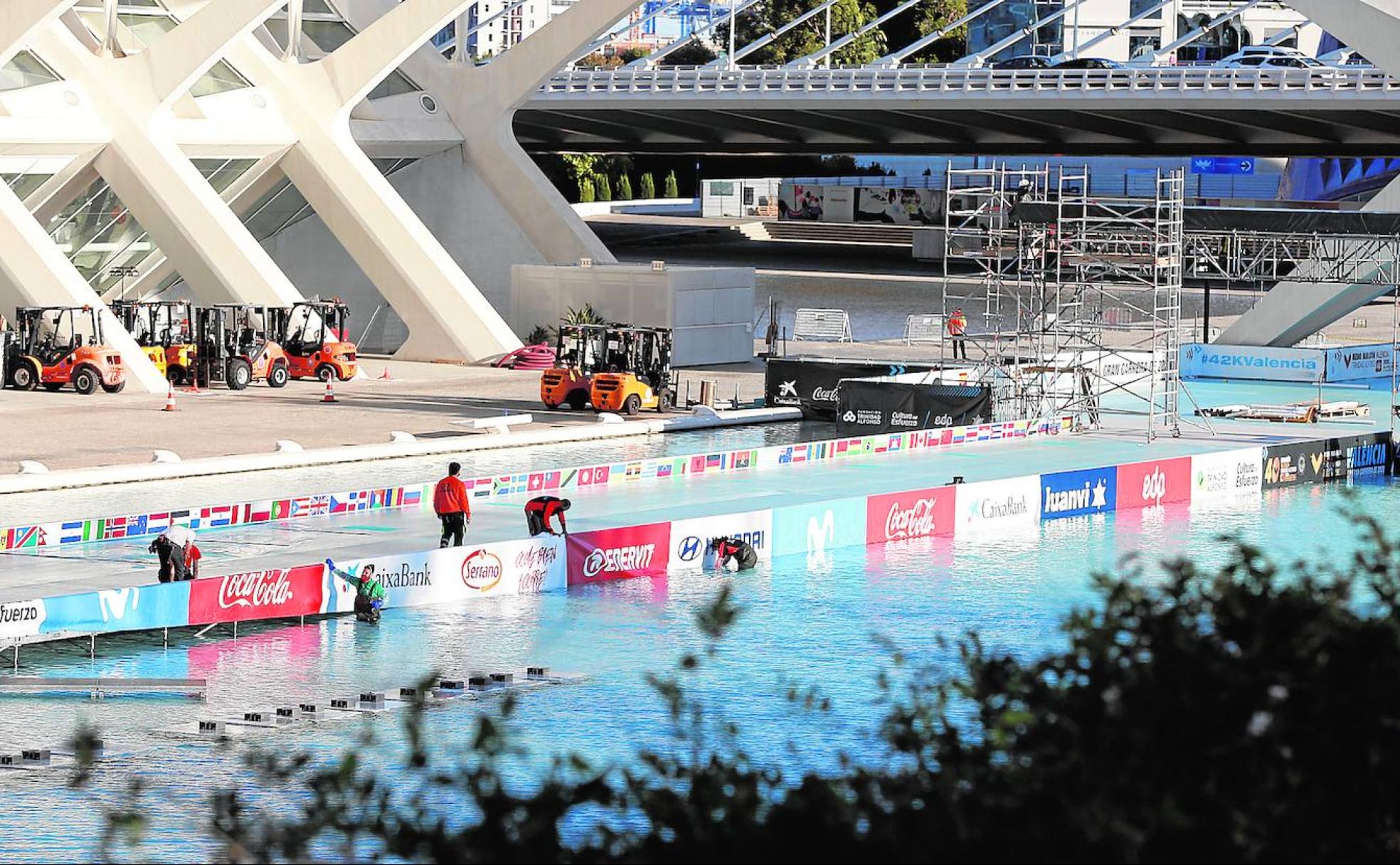 Preparativos del Maratón de Valencia