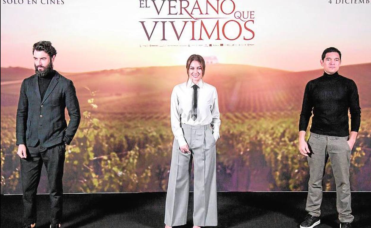 Javier Rey, Blanca Suárez y Pablo Molinero en la presentación de la cinta. 