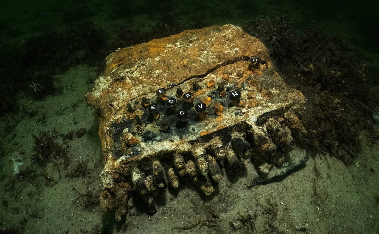 La máquina, en el fondo del mar.