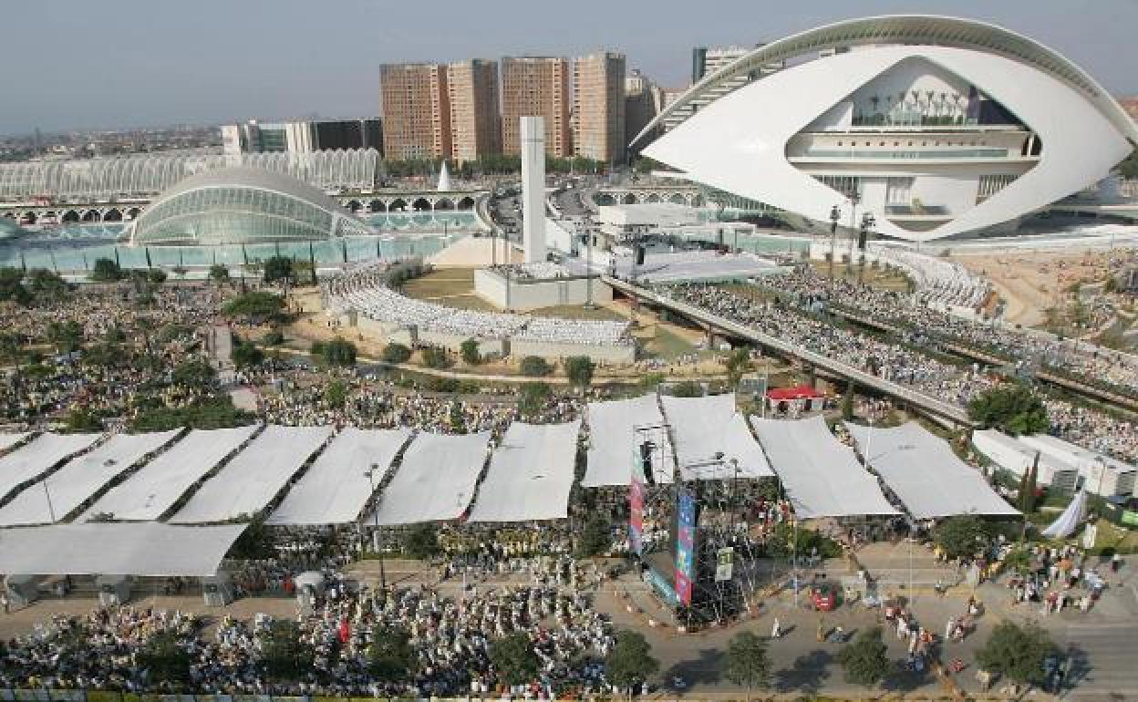 Visita del Papa a Valencia en 2006.