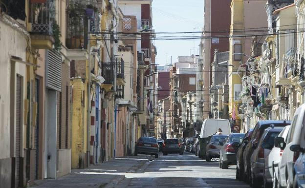 Una de las calles del Cabanyal.