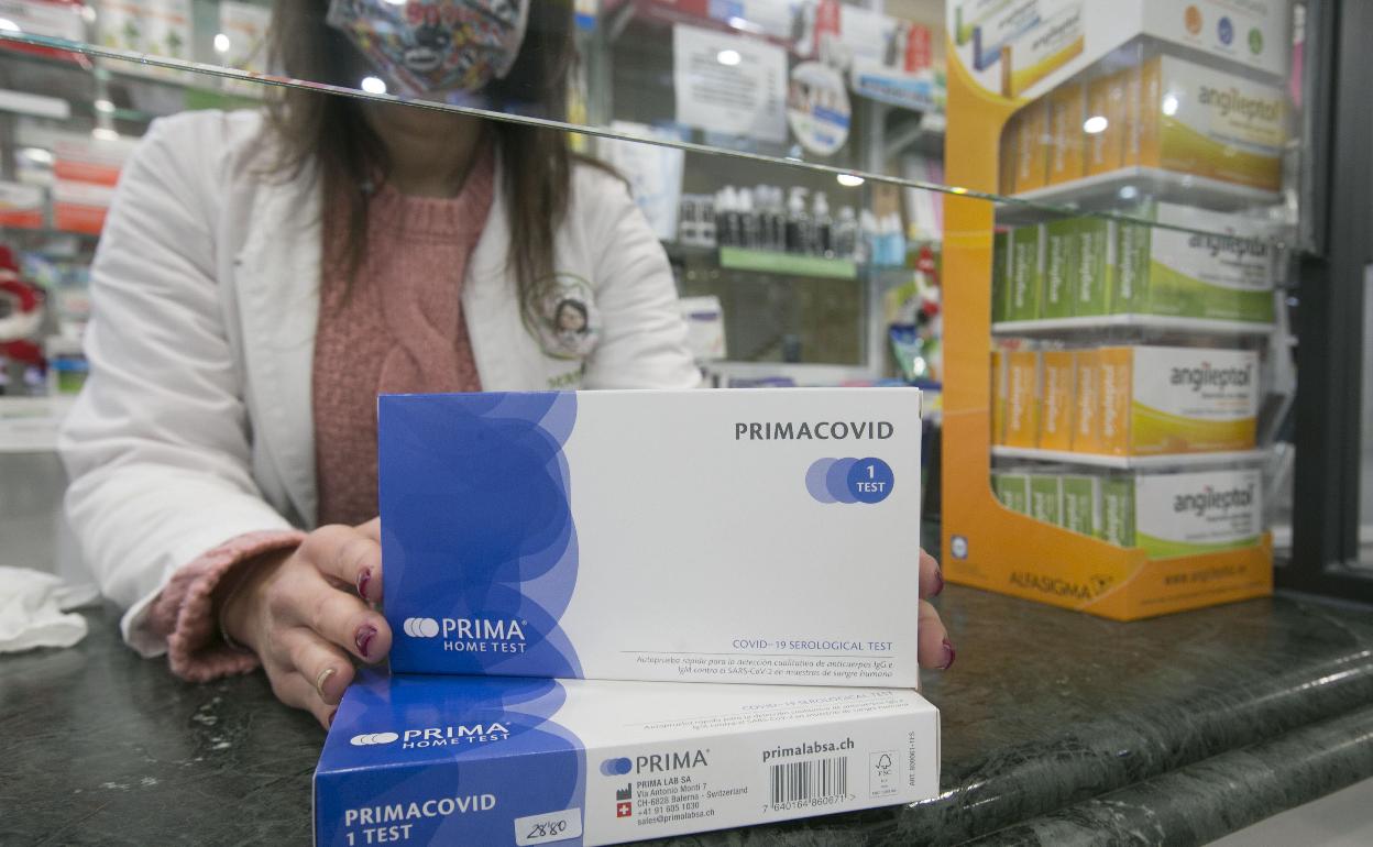 Tests que se venden en farmacias. 