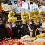 Parada de fruta y verdura. 