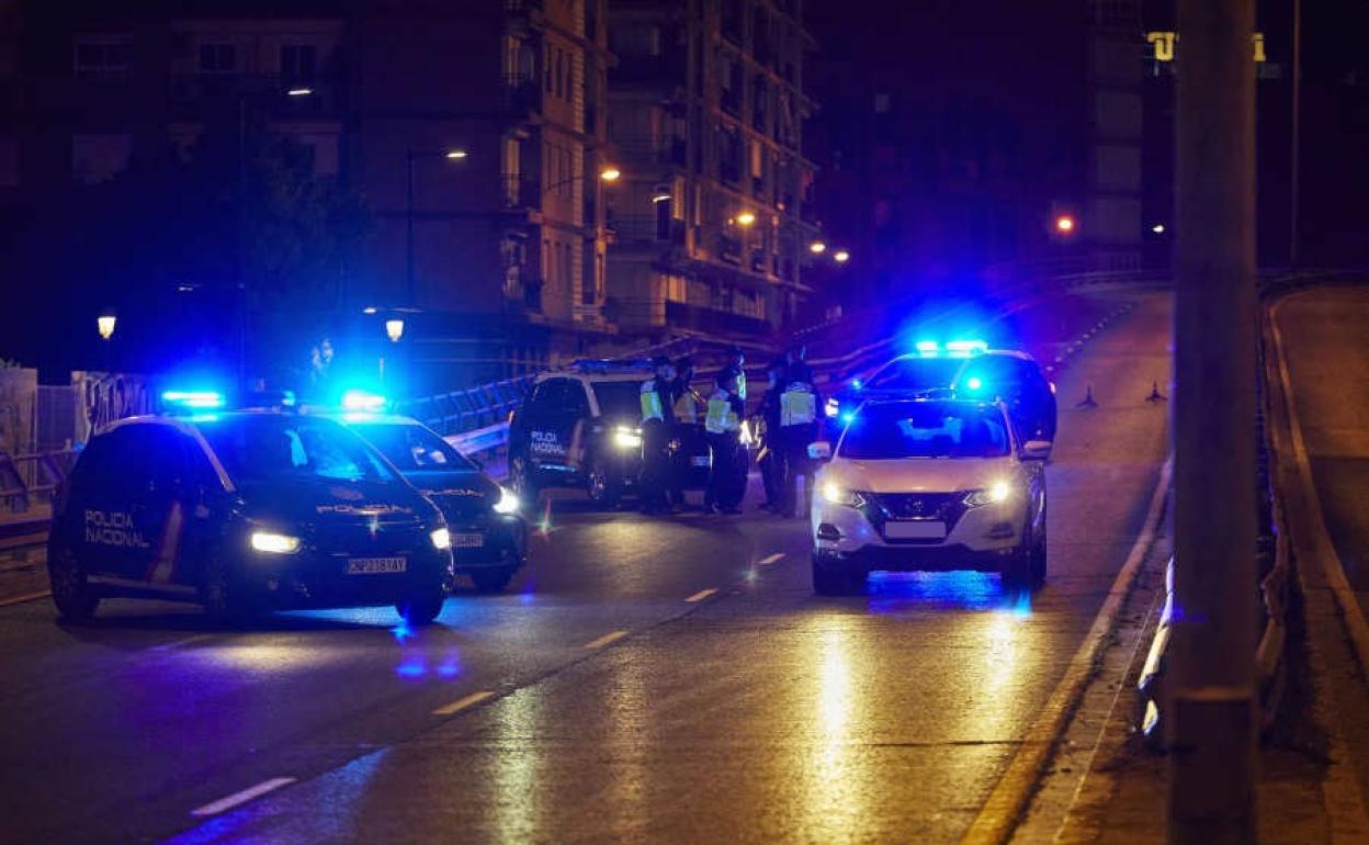 Control policial en Valencia.