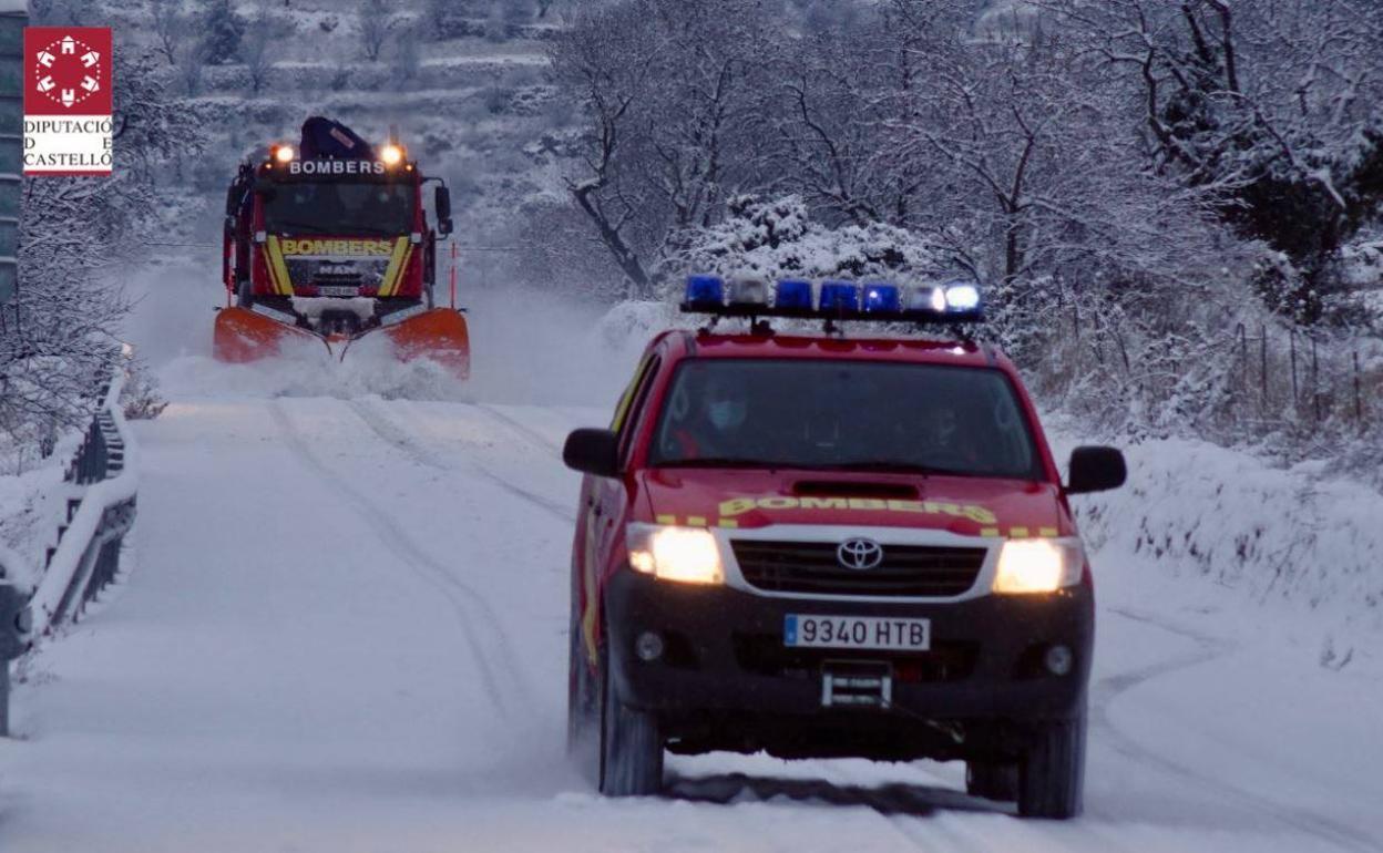 Nieve en la provincia de Castellón.