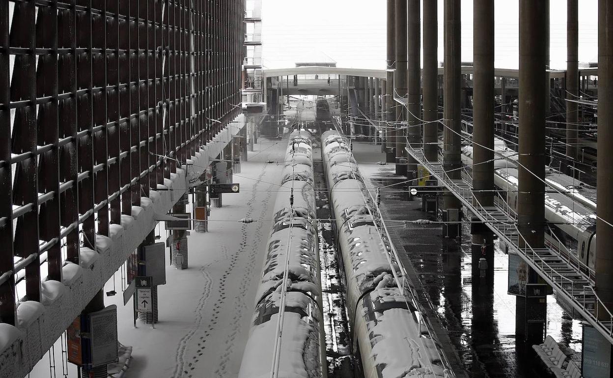 Imagen de la estación de Atocha el sábado