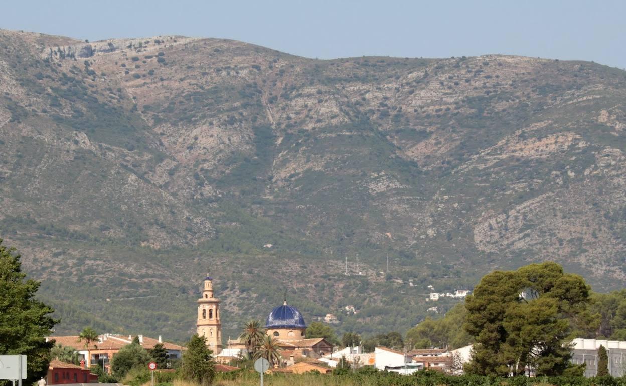 Vista panorámica del municipio de Xaló. 