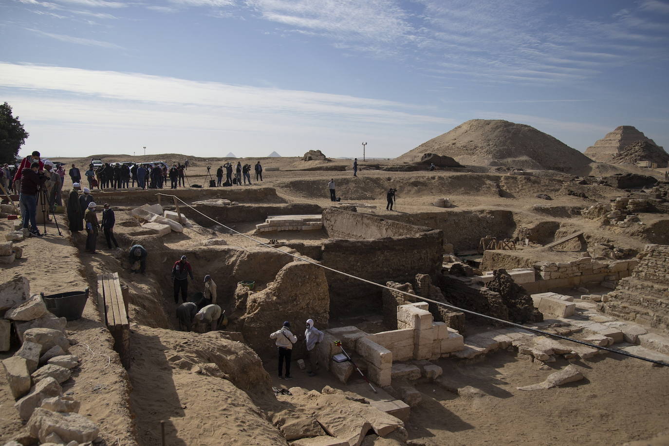 Egipto muestra los nuevos «grandes descubrimientos» de la necrópolis de Saqqara