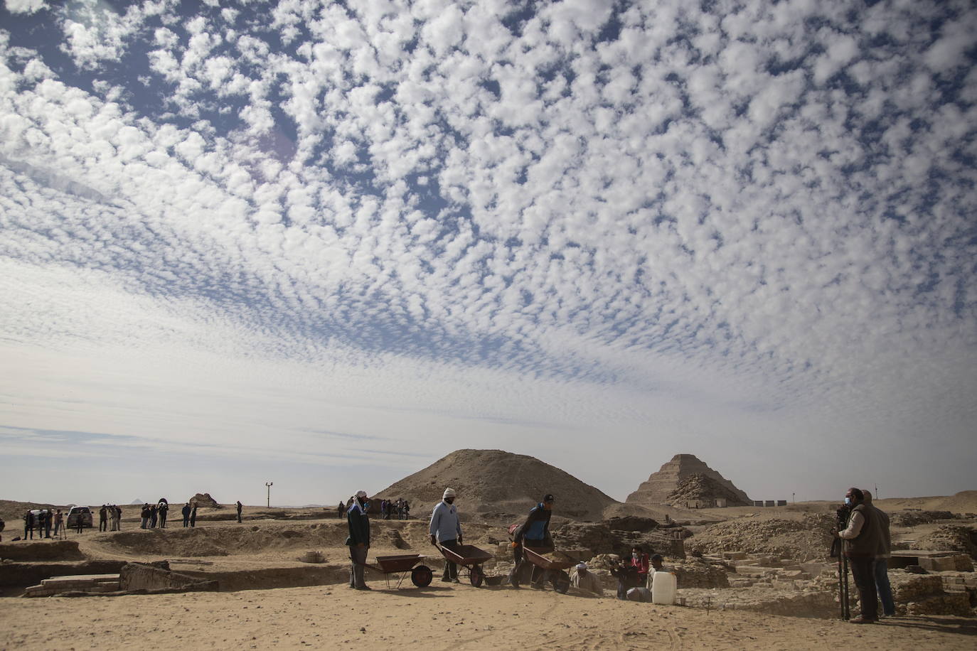 Egipto muestra los nuevos «grandes descubrimientos» de la necrópolis de Saqqara