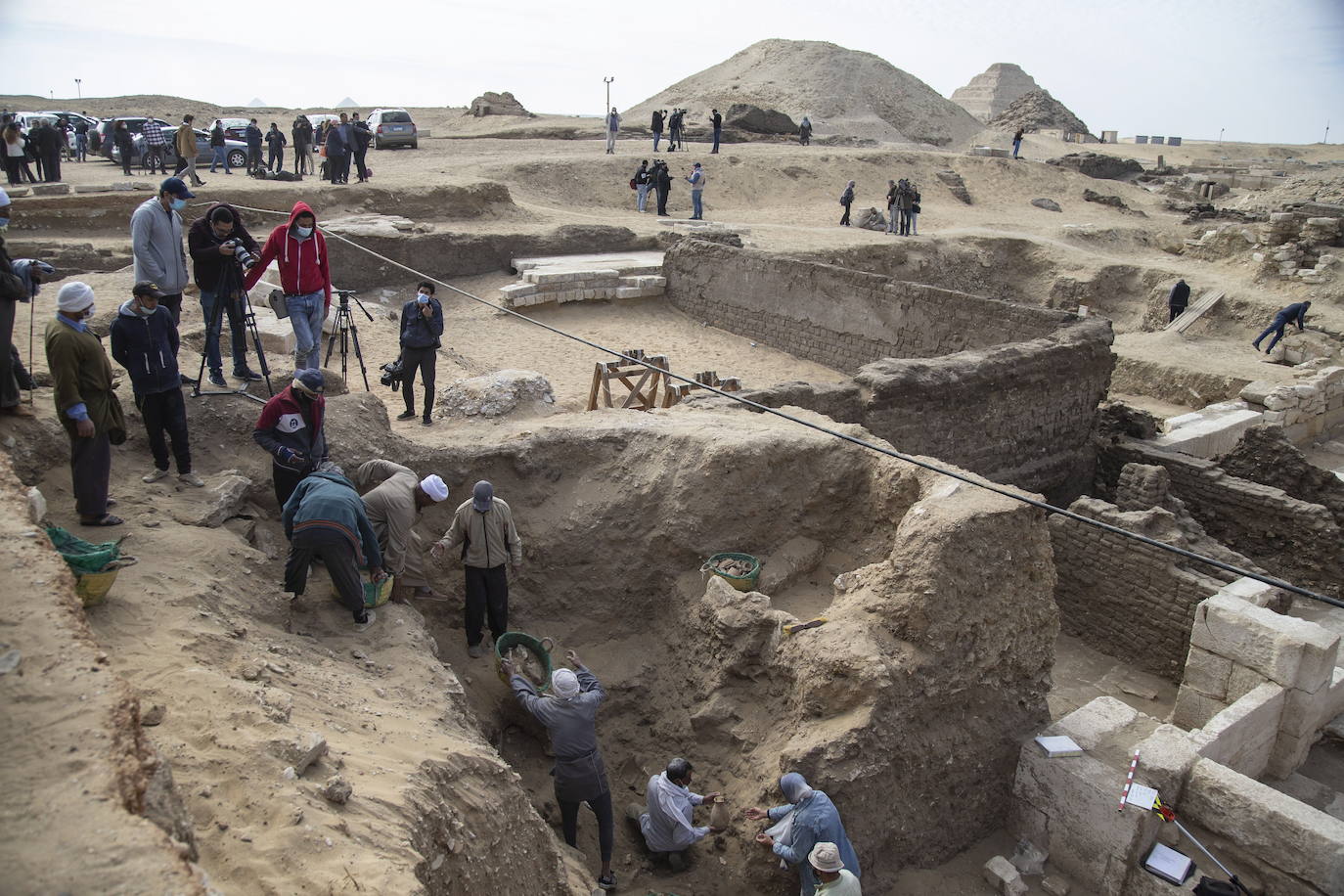 Egipto muestra los nuevos «grandes descubrimientos» de la necrópolis de Saqqara