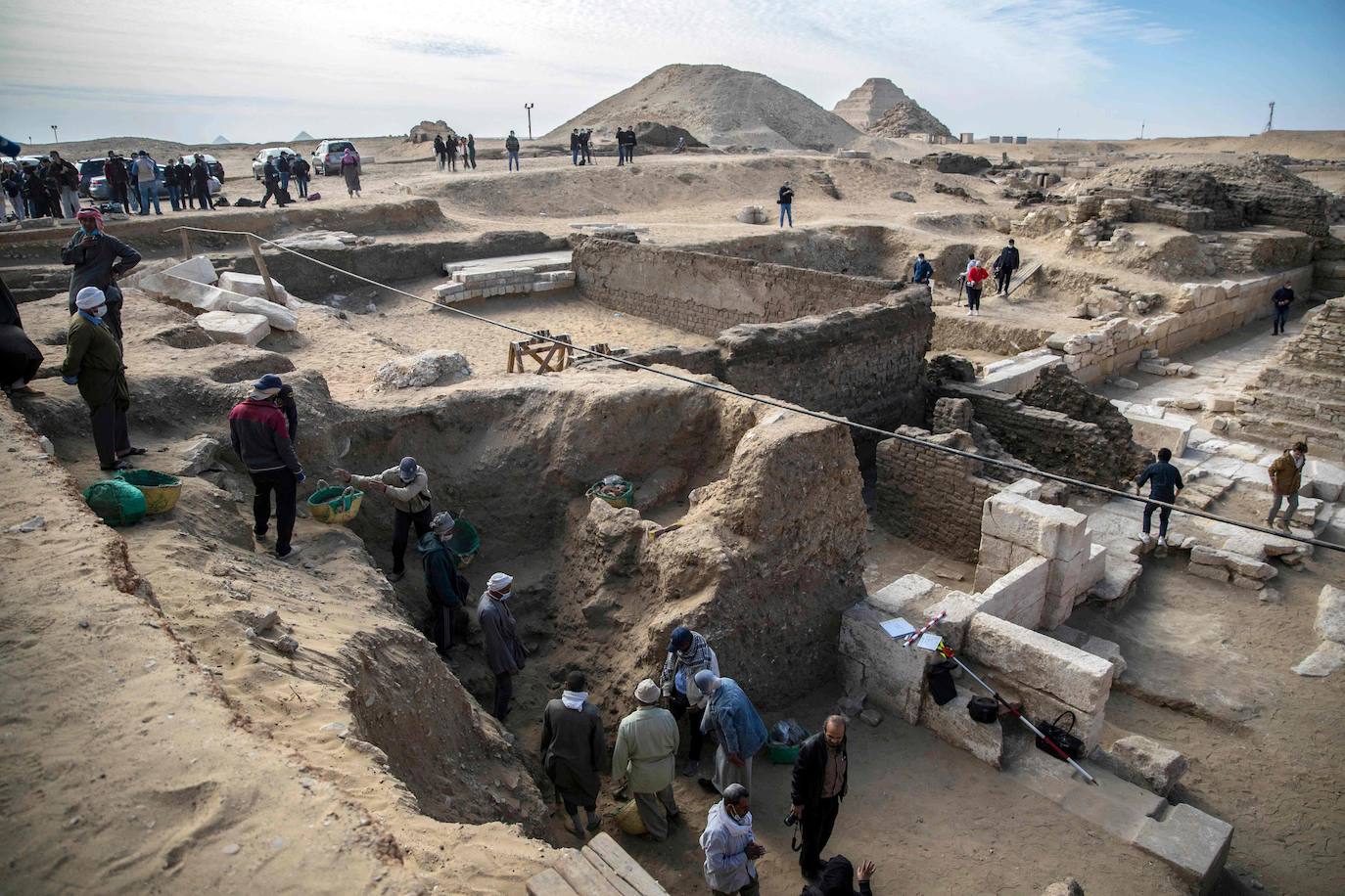 Egipto muestra los nuevos «grandes descubrimientos» de la necrópolis de Saqqara