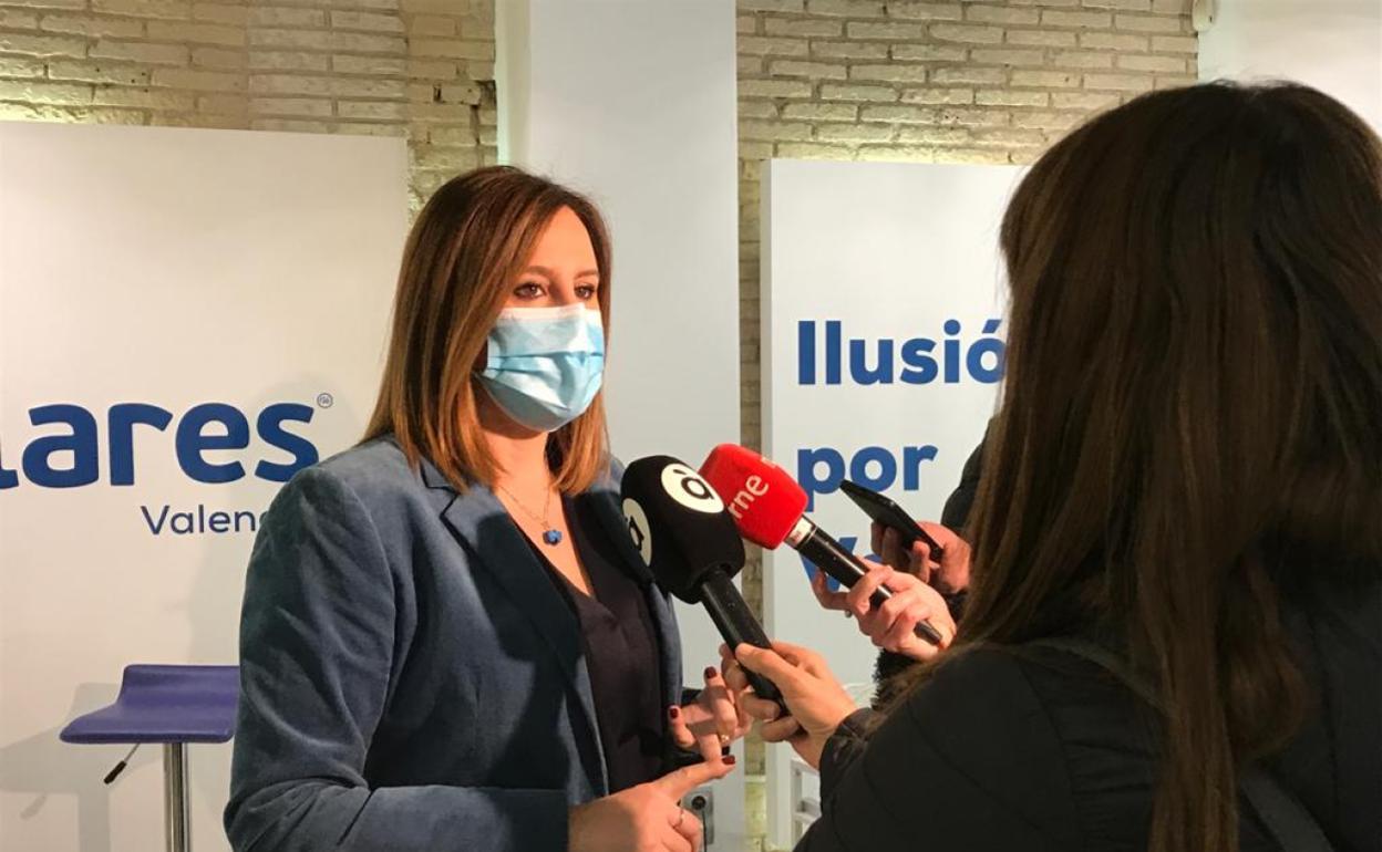 María José Catalá, esta mañana en una rueda de prensa. 