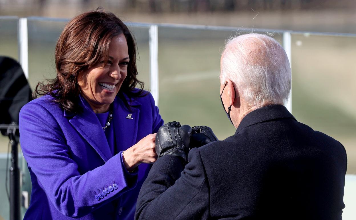 Kamala Harris y Joe Biden. 