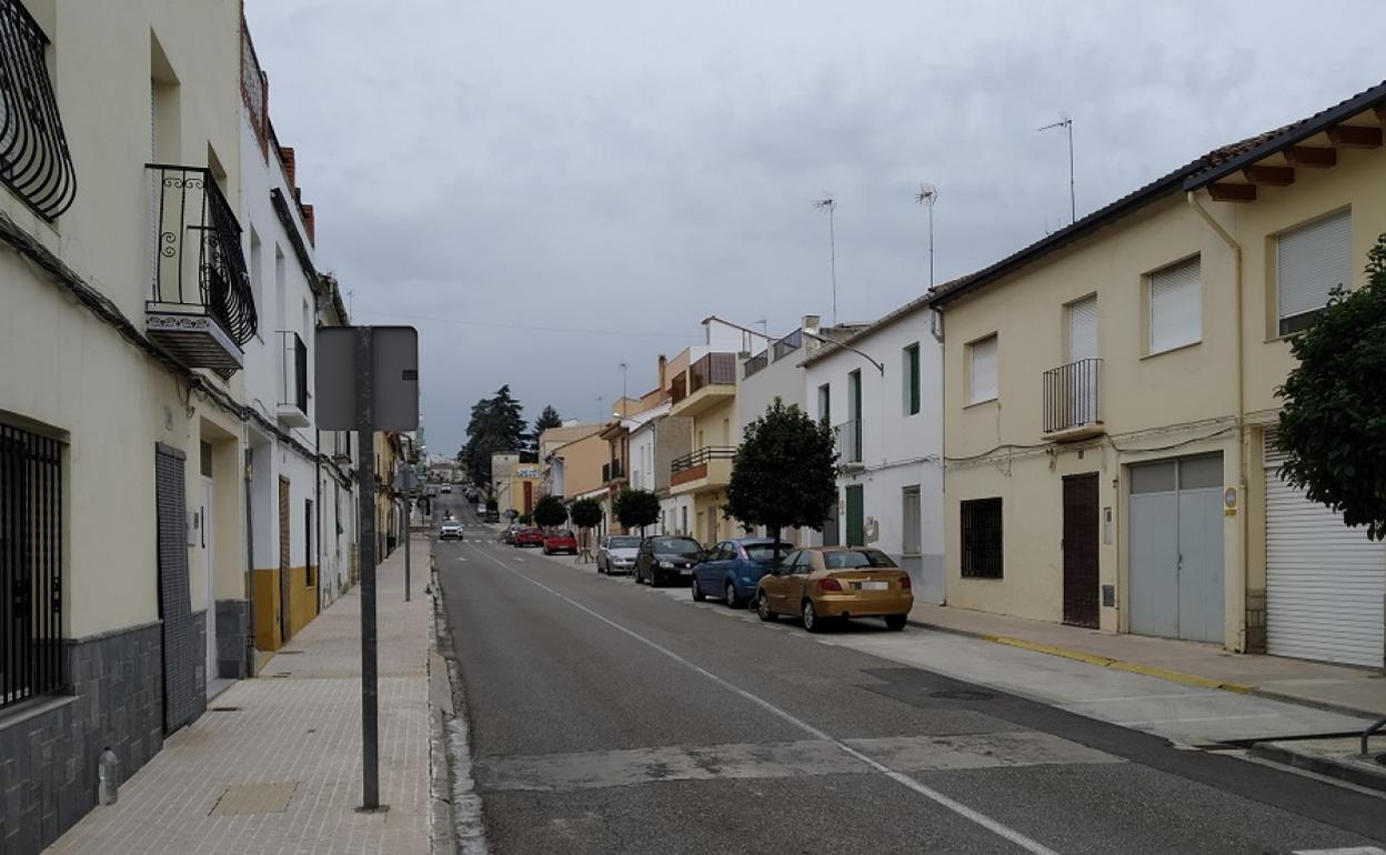 Avenida d'Albaida de Agullent donde se reparará la red de saneamiento. 