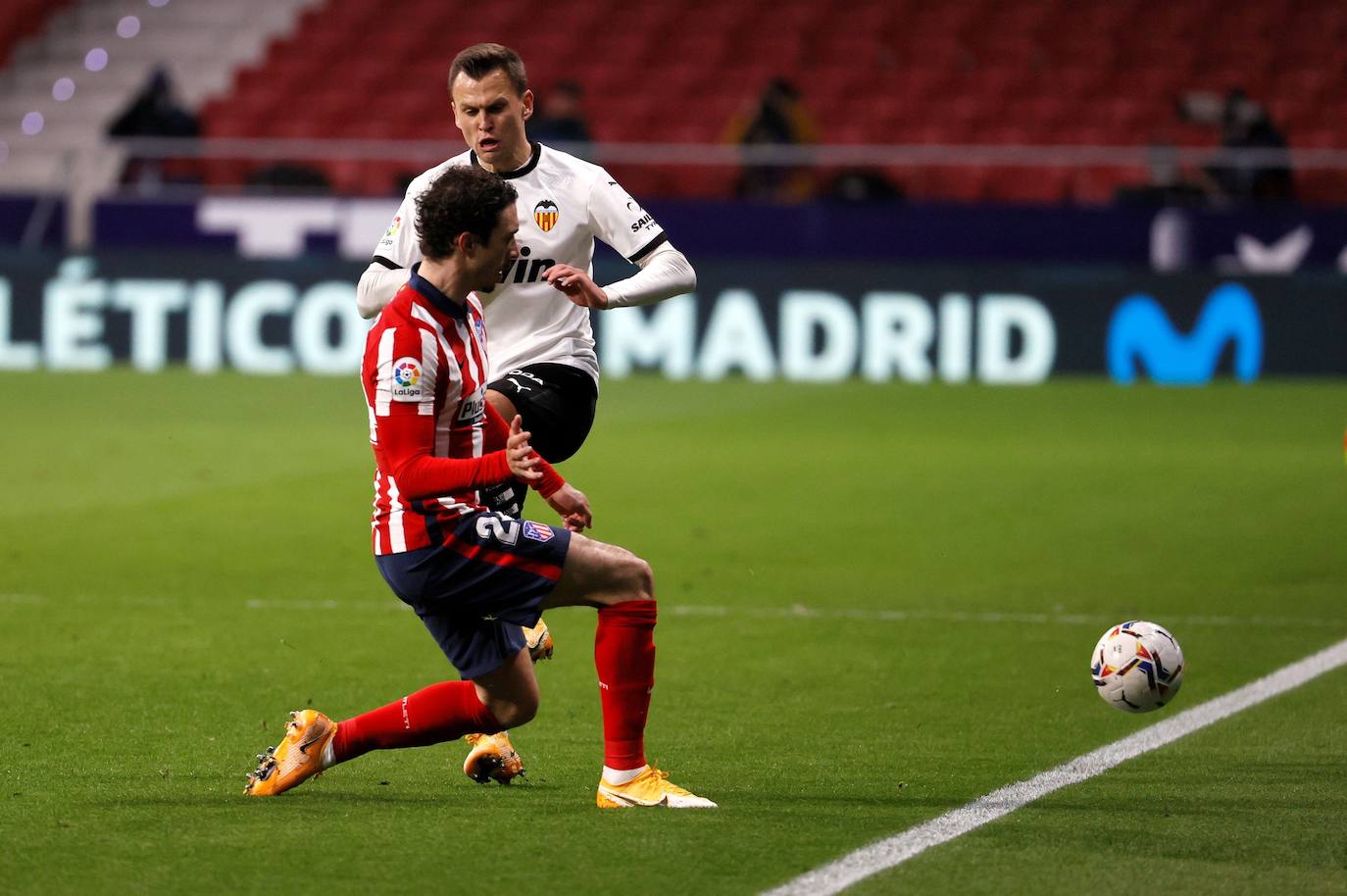 Partido bronco en el Wanda Metropolitano.