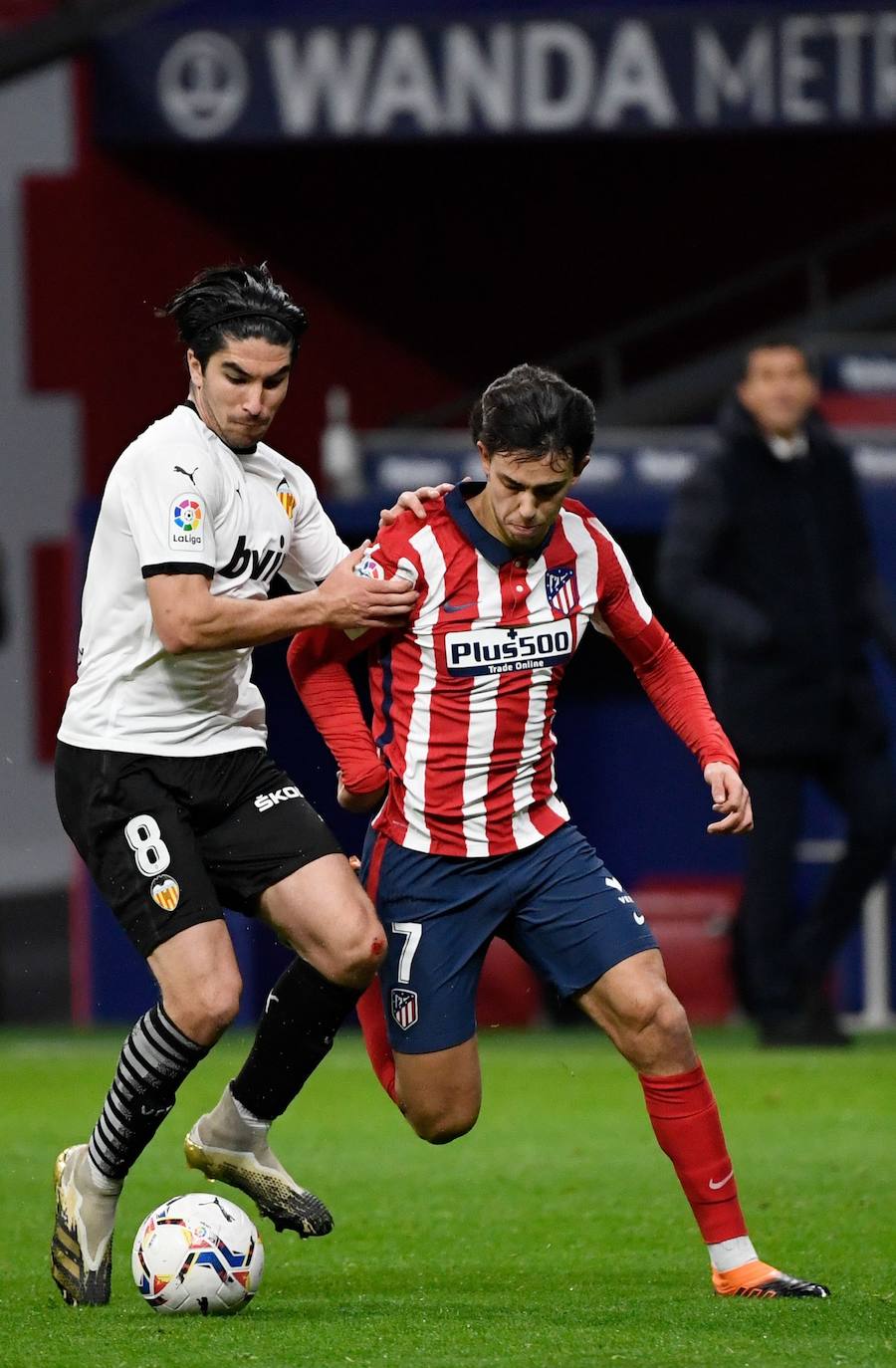 Partido bronco en el Wanda Metropolitano.