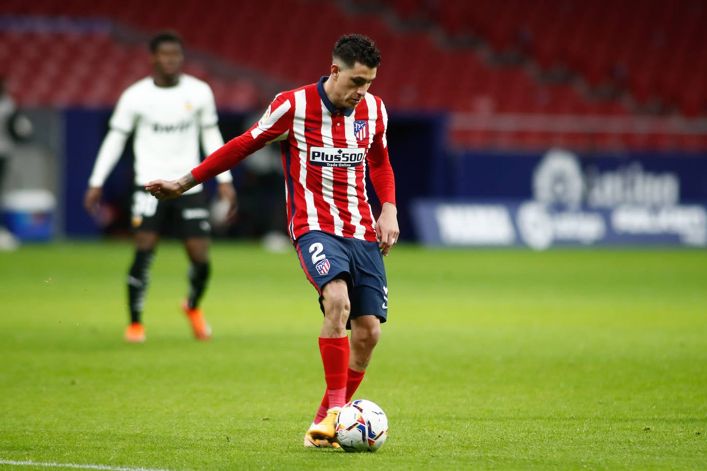 Partido bronco en el Wanda Metropolitano.