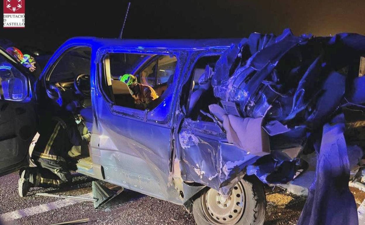 Estado en el que ha quedado el vehículo tras el accidente.