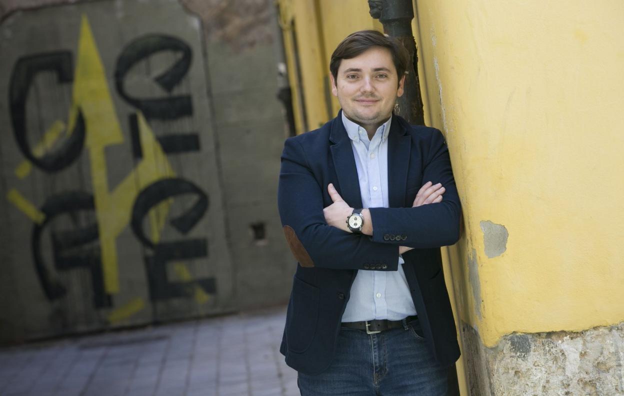 Nacho Grande, en un momento de la entrevista. 