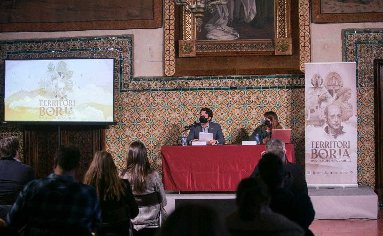 Un acto en el Palau dels Borja de Gandia. 