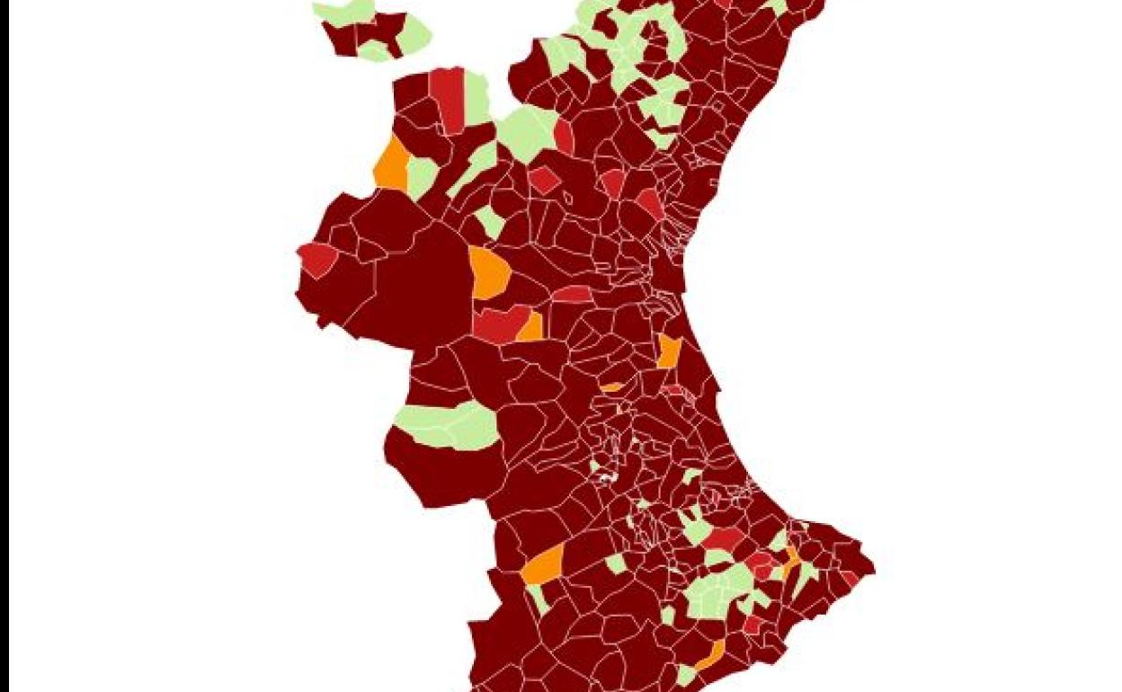 Coronavirus en Valencia | Así está la incidencia acumulada en todos los municipios valencianos