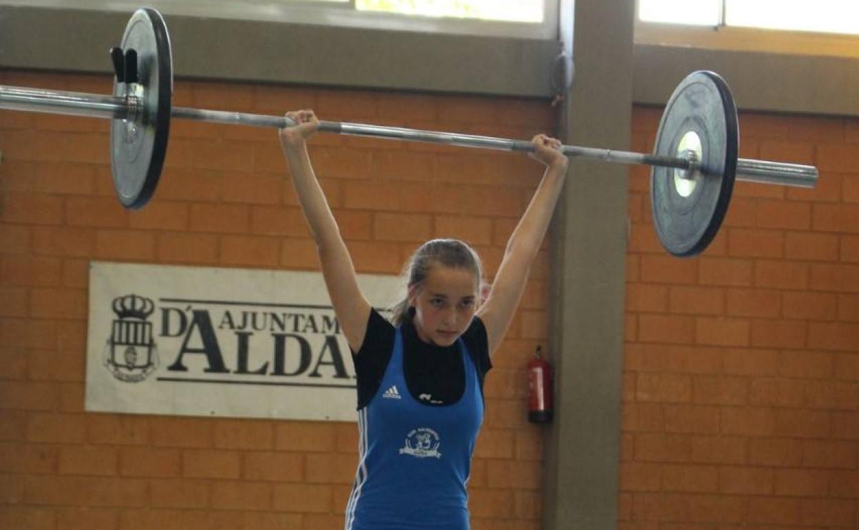 Andrea Bernia, en una competición en Aldaia en 2019. 