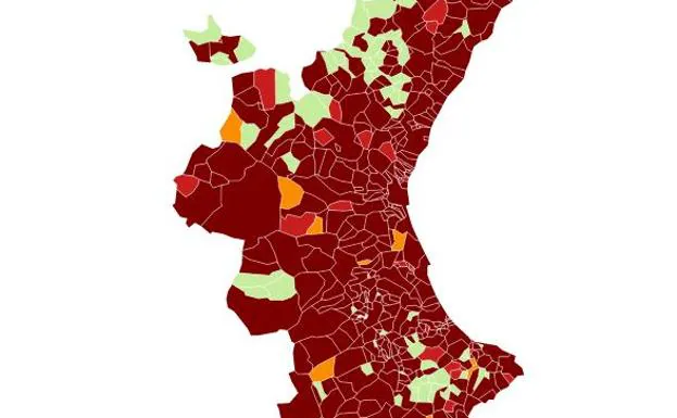 Esta es la incidencia acumulada en todos los municipios valencianos 