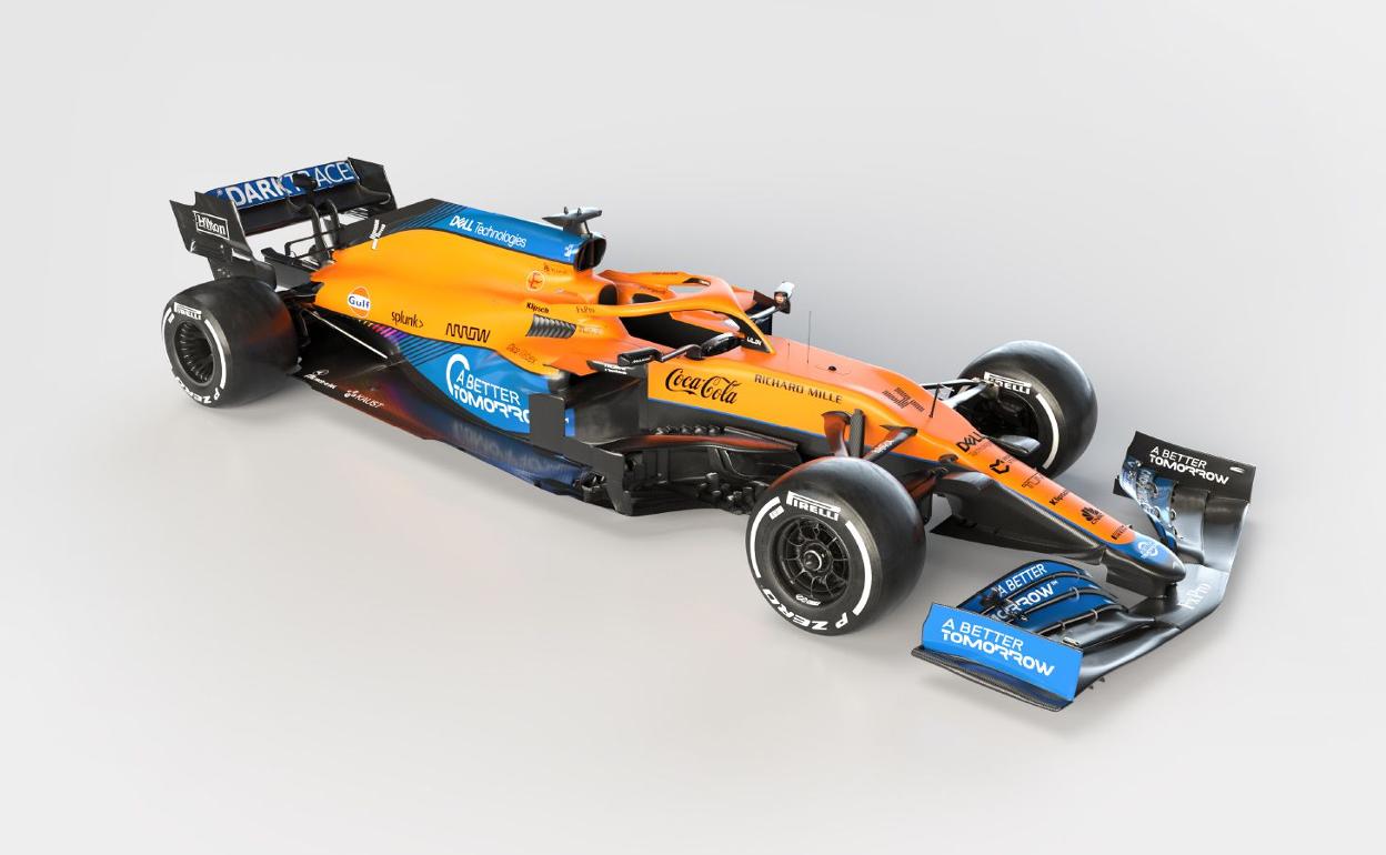 Imagen del MCL35M, el monoplaza de McLaren para el Mundial 2021.