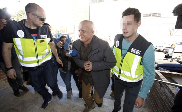 Paco Sanz, durante un pase a disposición judicial. 