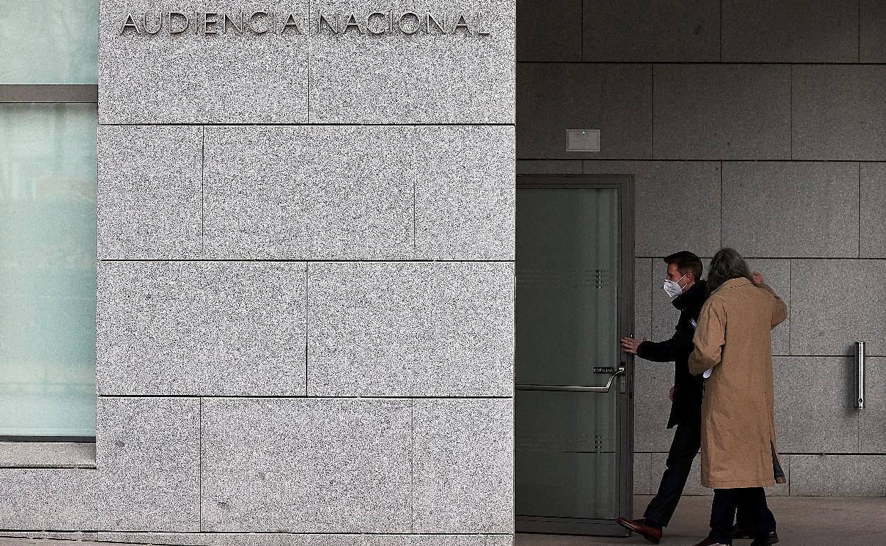 Víctor Soler durante su entrada a la Audiencia Nacional, en Madrid. 