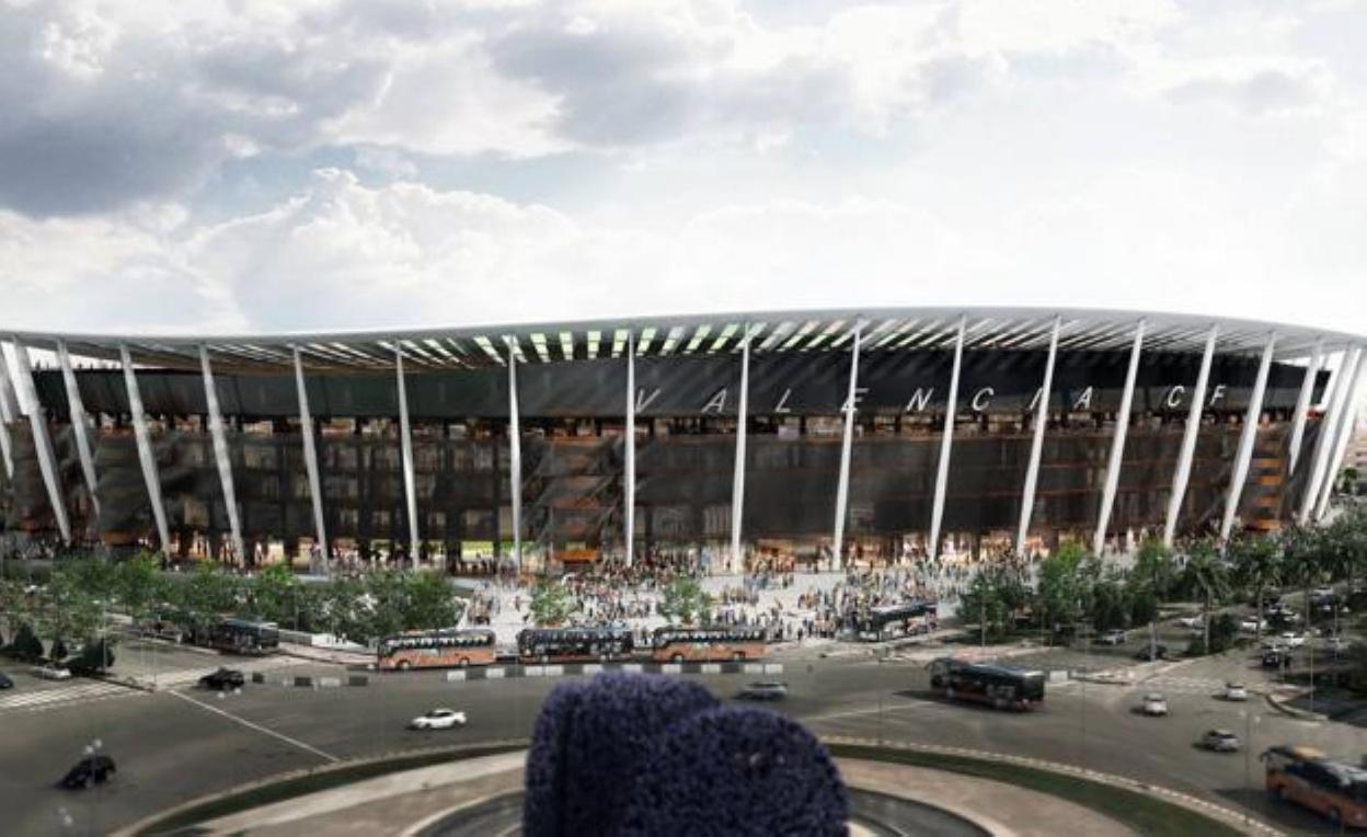 Última versión. Las columnas dejan pasar la luz en el último rediseño del estadio. VCF