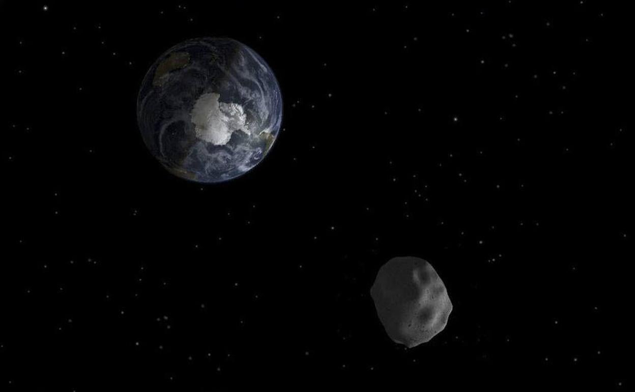 Recreación de un asteroide hecha por la NASA: 