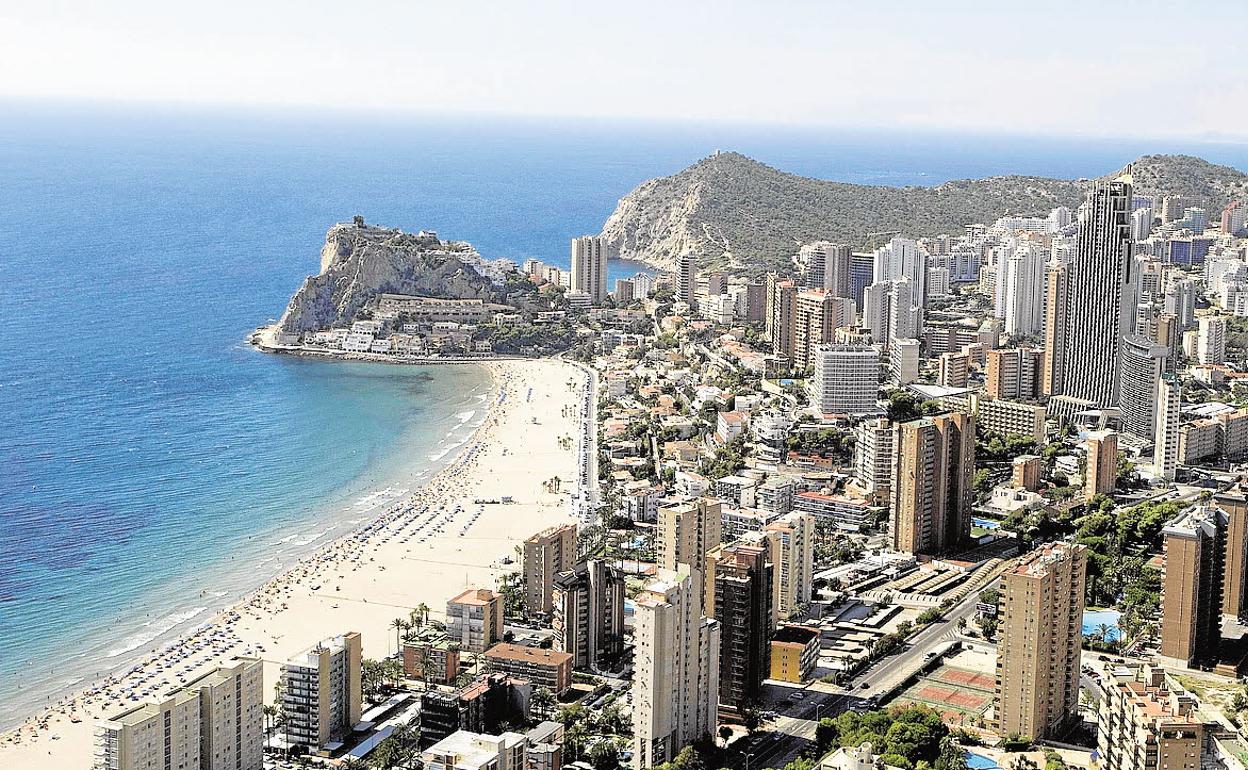 Vista aérea de Benidorm. 