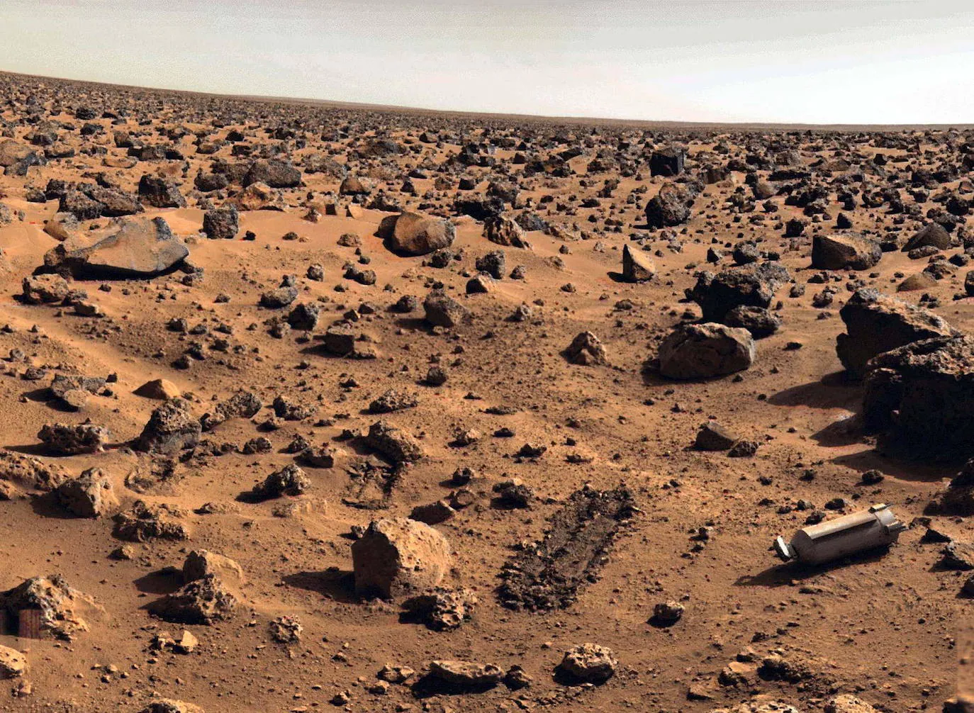 Imagen tomada en 1976 por la nave Viking II de la superficie de Marte.