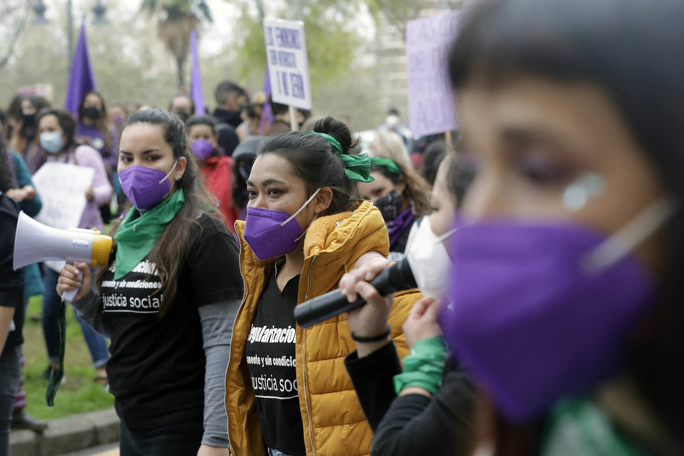 Uno de los actos en la Plaza del Ayuntamiento de Valencia