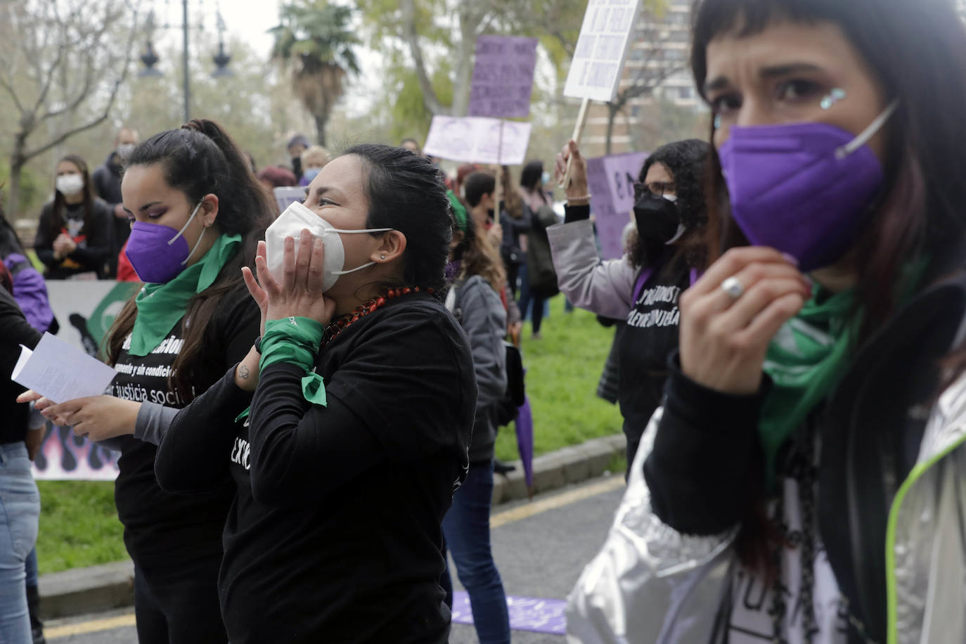 Uno de los actos en la Plaza del Ayuntamiento de Valencia