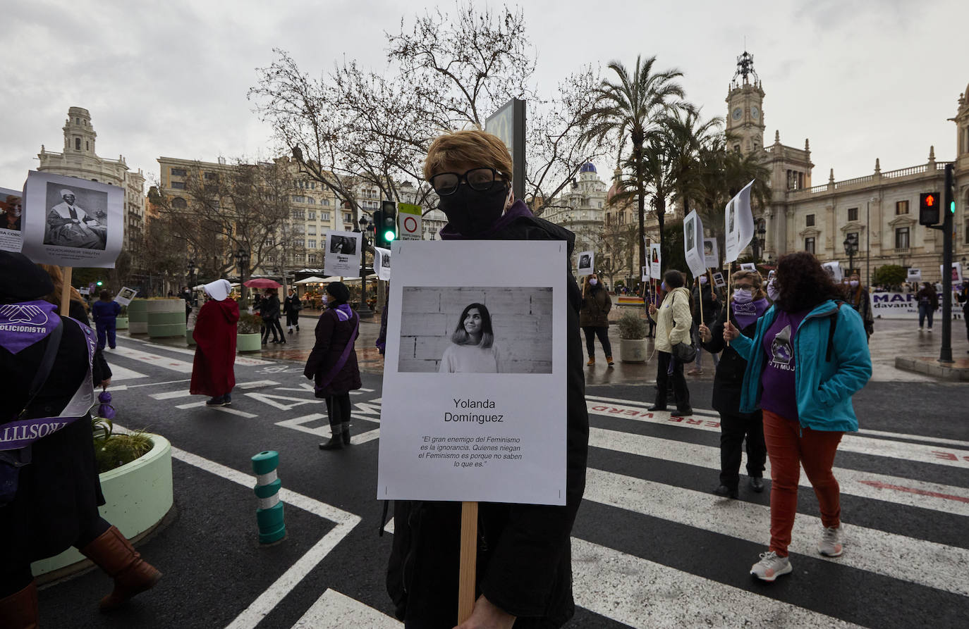 Uno de los actos en la Plaza del Ayuntamiento de Valencia