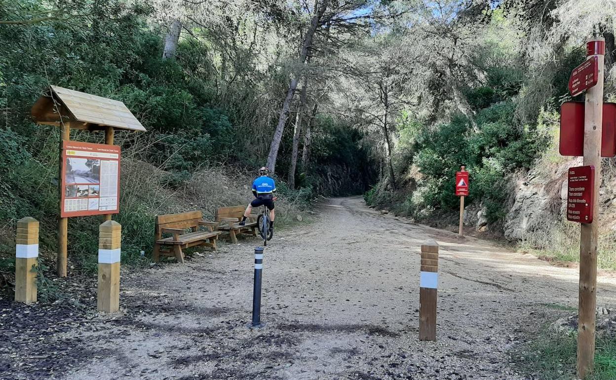 El Portitxol, donde concluye el tramo de la vía verde que sale desde Carcaixent en dirección a la Valldigna. 