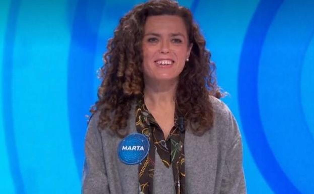 Marta Terrasa, durante una emisión de 'Pasapalabra'.