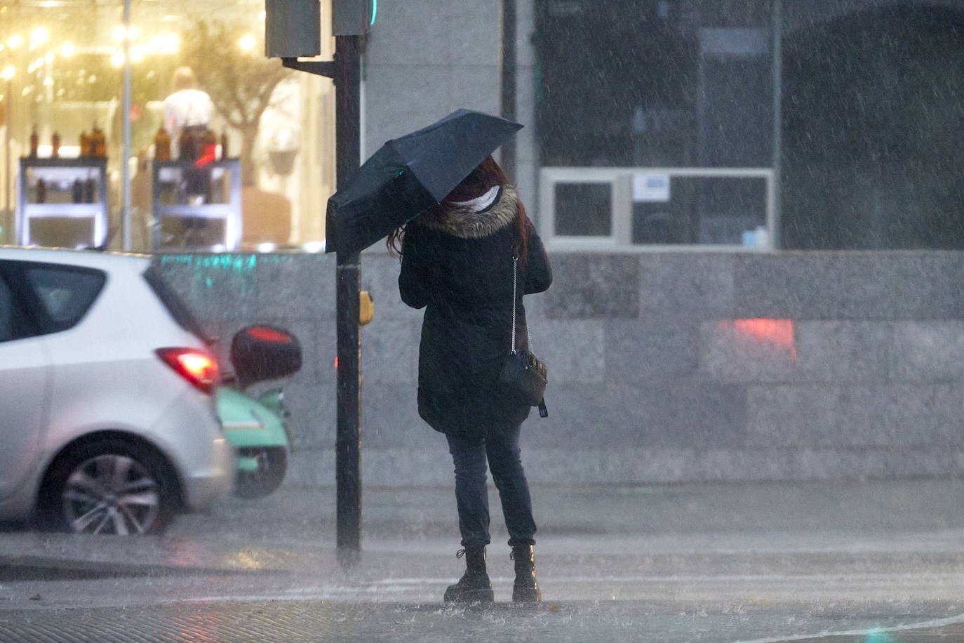 Día de lluvia en Valencia.