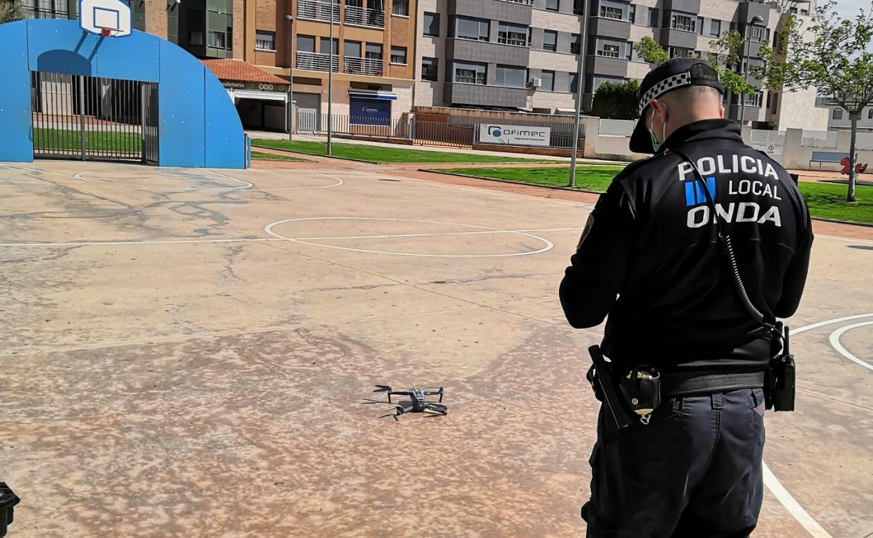 Onda a vista de dron