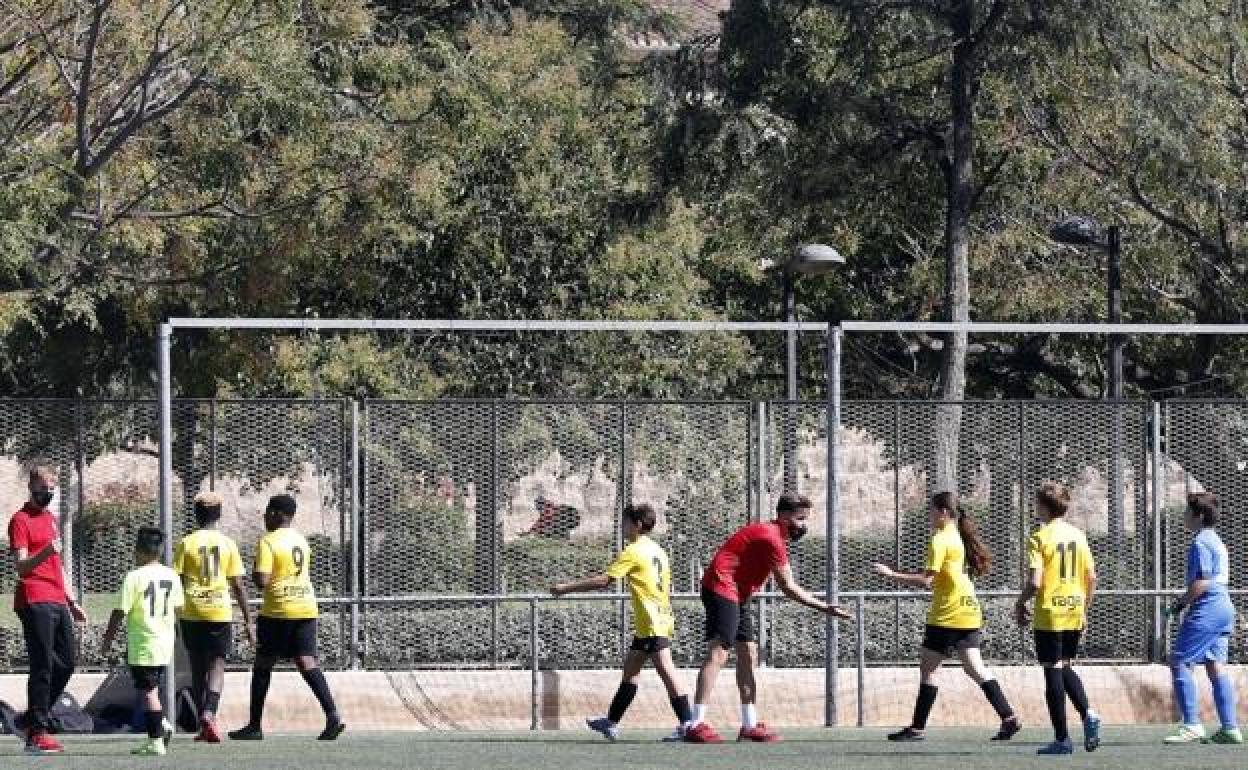 Jugadores durante una competición deportiva.