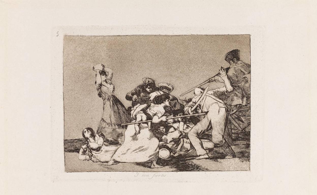 El grabado 'Desastres de la guerra', de Goya. 