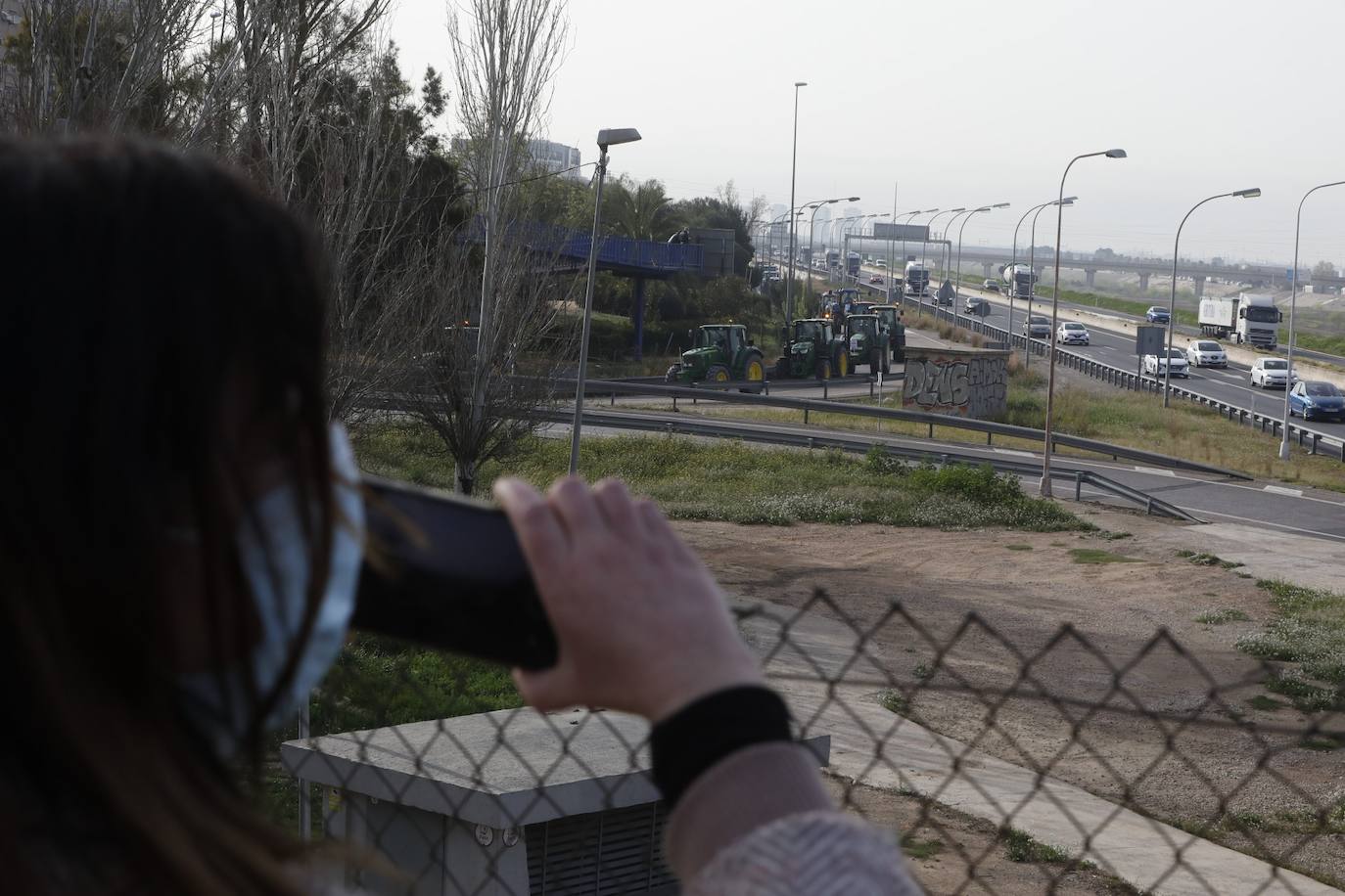 Decenas de tractores han recorrido varios municipios de Valencia y calles de la ciudad para protestar en defensa del sector arrocero, lo que ha provocado retenciones de tráfico a primera hora de este martes. 