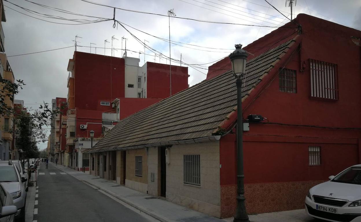 Casitas del Cabanyal, de la calle de la Barraca. 