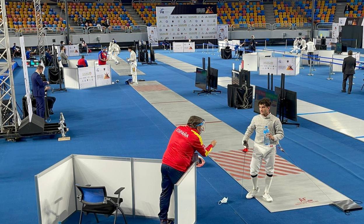 Asier, durante la competición del pasado fin de semana en El Cairo. 